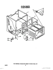 06 - Oven parts for Whirlpool Range RF395PXWW1 from AppliancePartsPros.com