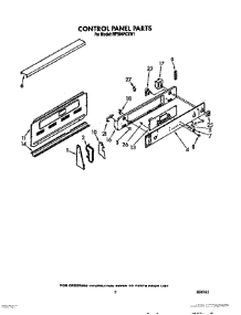 03 - Control Panel parts for Whirlpool Range RF396PCXW1 from AppliancePartsPros.com