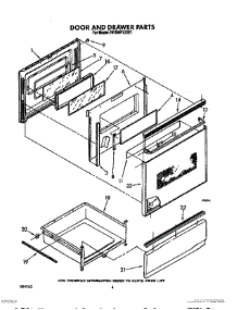 04 - Door And Drawer parts for Whirlpool Range RF396PCXW1 from AppliancePartsPros.com