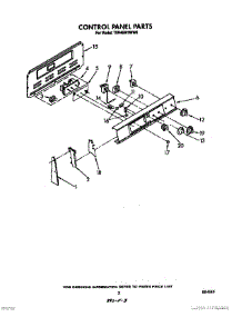 03 - Control Panel parts for Whirlpool Range TER46W0WW0 from AppliancePartsPros.com