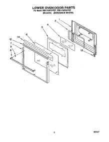 05 - Lower Oven Door parts for Whirlpool Oven RB170PXYB7 from AppliancePartsPros.com