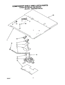 06 - Component Shelf And Latch parts for Whirlpool Oven RB170PXYB7 from AppliancePartsPros.com