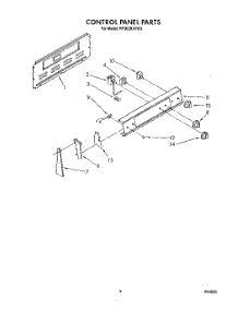 03 - Control Panel , Literature parts for Whirlpool Range RF302BXVG3 from AppliancePartsPros.com