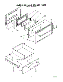 04 - Oven Door And Broiler parts for Whirlpool Range RS313PXTT0 from AppliancePartsPros.com