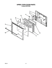 05 - Upper Oven Door parts for Whirlpool Oven RB770PXXB0 from AppliancePartsPros.com