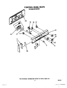 03 - Control Panel parts for Whirlpool Range RF316PXXW1 from AppliancePartsPros.com
