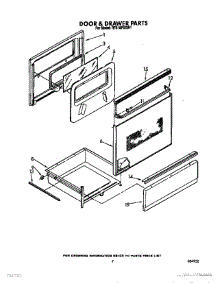 06 - Door And Drawer parts for Whirlpool Range RF316PXXW1 from AppliancePartsPros.com