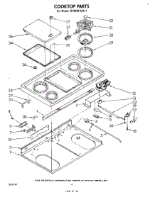 03 - Cooktop parts for Whirlpool Range RF4900XLW1 from AppliancePartsPros.com