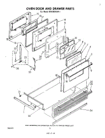 05 - Oven Door And Drawer parts for Whirlpool Range RF4900XLW1 from AppliancePartsPros.com