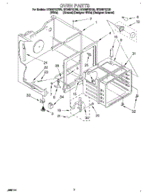 05 - Oven parts for Whirlpool Range RF305PXDN0 from AppliancePartsPros.com