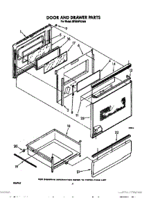 04 - Door And Drawer parts for Whirlpool Range RF396PXXW0 from AppliancePartsPros.com