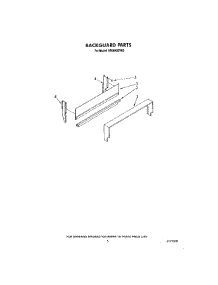 04 - Backguard parts for Whirlpool Range RF0100XRW2 from AppliancePartsPros.com