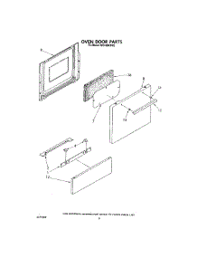 05 - Oven Door parts for Whirlpool Range RF0100XRW2 from AppliancePartsPros.com