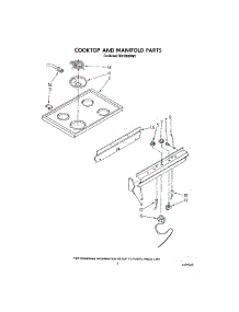 06 - Cooktop And Manifold parts for Whirlpool Range RF0100XRW2 from AppliancePartsPros.com