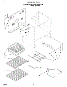 04 - Unit parts for Whirlpool Range RF3661XDW0 from AppliancePartsPros.com