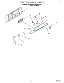 02 - Control Panel parts for Whirlpool Range RF3663XDN0 from AppliancePartsPros.com