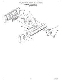 02 - Control Panel parts for Whirlpool Range 4RF310PXDQ0 from AppliancePartsPros.com