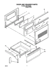 04 - Door And Drawer parts for Whirlpool Range 4RF310PXDQ0 from AppliancePartsPros.com