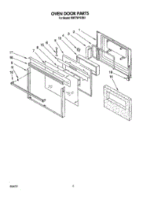 05 - Oven Door parts for Whirlpool Oven RM778PXXB0 from AppliancePartsPros.com