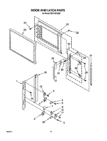 12 - Door And Latch parts for Whirlpool Oven RM778PXXB0 from AppliancePartsPros.com