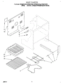 05 - Unit parts for Whirlpool Range RF365PXDN0 from AppliancePartsPros.com