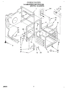 05 - Oven parts for Whirlpool Range RF316PXYW2 from AppliancePartsPros.com