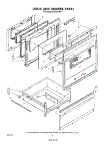 04 - Door And Drawer parts for Whirlpool Range RF398PXPW1 from AppliancePartsPros.com