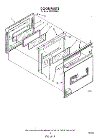 04 - Door parts for Whirlpool Range RS670PXV0 from AppliancePartsPros.com