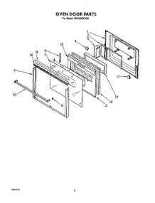 06 - Oven Door parts for Whirlpool Oven RB760PXYB0 from AppliancePartsPros.com