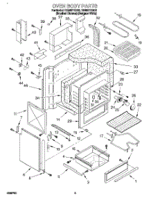 04 - Oven Body parts for Whirlpool Range RS385PXBH0 from AppliancePartsPros.com