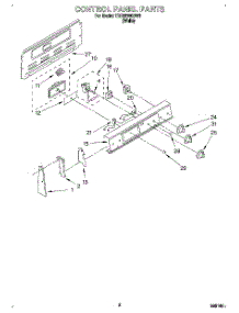 02 - Control Panel parts for Whirlpool Range TER20W0DW0 from AppliancePartsPros.com