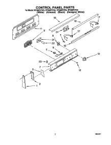 02 - Control Panel parts for Whirlpool Range RF396PXYW4 from AppliancePartsPros.com