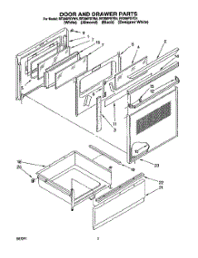 03 - Door And Drawer parts for Whirlpool Range RF396PXYW4 from AppliancePartsPros.com