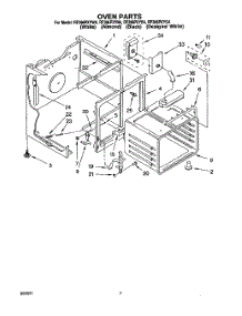 05 - Oven parts for Whirlpool Range RF396PXYW4 from AppliancePartsPros.com