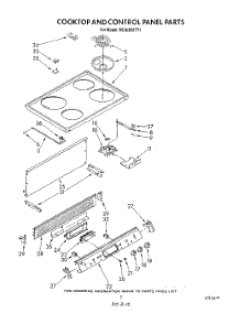05 - Cook Top And Control Panel , Lit / Optional parts for Whirlpool Range RS363BXTT1 from AppliancePartsPros.com