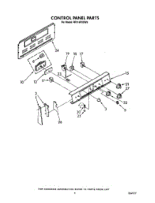 03 - Control Panel parts for Whirlpool Range RF316PXXW0 from AppliancePartsPros.com