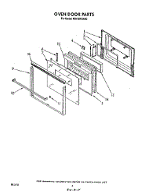 04 - Oven Door parts for Whirlpool Oven RB160PXXB0 from AppliancePartsPros.com