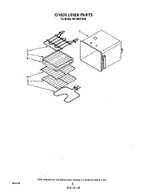 06 - Oven Liner parts for Whirlpool Oven RB160PXXB0 from AppliancePartsPros.com