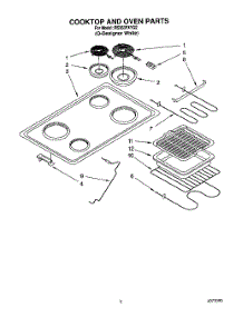 02 - Section parts for Whirlpool Range RS363PXYQ2 from AppliancePartsPros.com