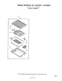 07 - Grill Rck 891 (242885) parts for Whirlpool Range RS576PXL1 from AppliancePartsPros.com
