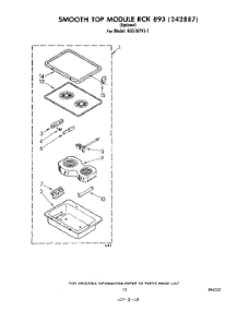 11 - Smooth Top Rck 893 (242887) parts for Whirlpool Range RS576PXL1 from AppliancePartsPros.com