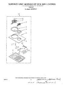 12 - Surface Unit 889-1 (242903) , Literature parts for Whirlpool Range RS576PXL1 from AppliancePartsPros.com