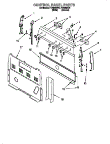 Control Panel parts for Whirlpool Range N    N from AppliancePartsPros.com