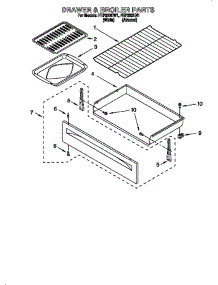 Drawer And Broiler parts for Whirlpool Range N    N from AppliancePartsPros.com