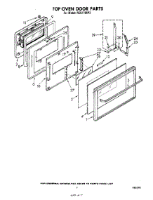 05 - Top Oven Door parts for Whirlpool Oven RGE1700P2 from AppliancePartsPros.com