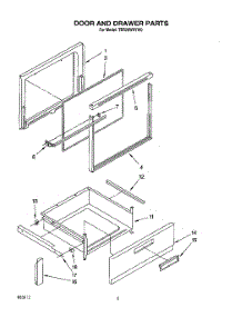05 - Door And Drawer, Lit / Optional parts for Whirlpool Range TER20W0YW0 from AppliancePartsPros.com