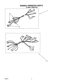 06 - Wiring Harness parts for Whirlpool Range TER20W0YW0 from AppliancePartsPros.com