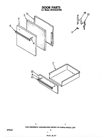 Door And Drawer parts for Whirlpool Range RF010ESPW0 from AppliancePartsPros.com