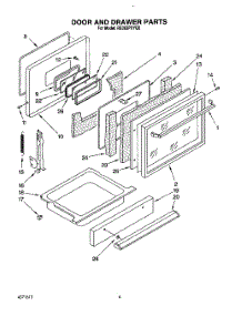 05 - Door And Drawer parts for Whirlpool Range RS363PXYQ0 from AppliancePartsPros.com