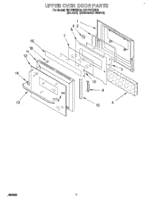 04 - Upper Oven Door parts for Whirlpool Oven RB170PXBQ0 from AppliancePartsPros.com